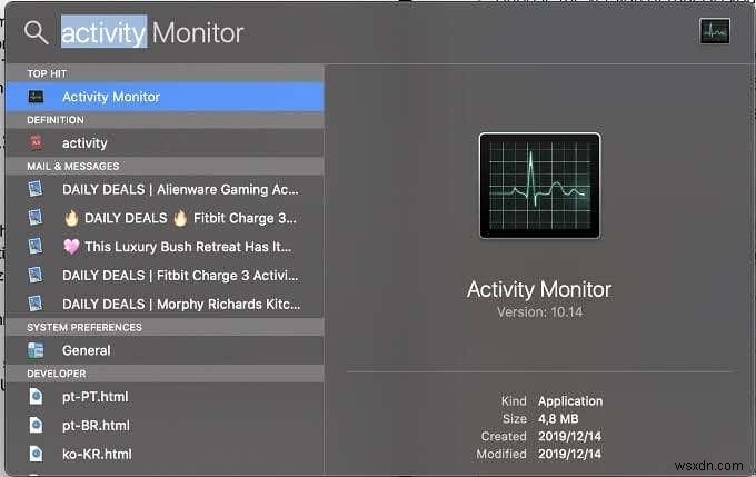 Mac의 작업 관리자:활동 모니터 및 사용 방법