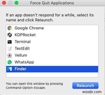 MacOS Finder를 종료하기 위해 메뉴 바로 가기를 추가하는 방법