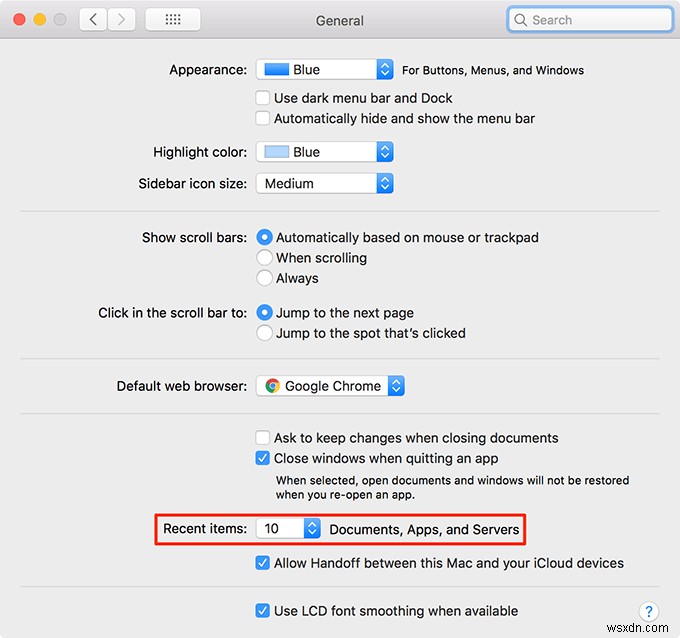MacOS Dock에서 최근 항목에 액세스하는 방법