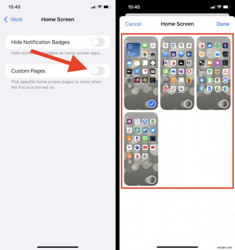 iOS 15에서 홈 화면을 관리하는 방법
