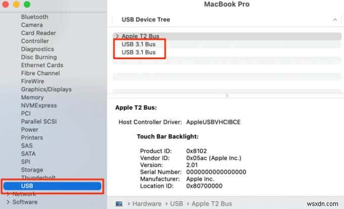 Mac에서 모든 USB-C 포트의 속도를 찾는 방법