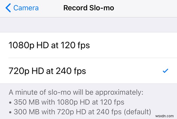 iPhone 8 Plus/X에서 60FPS에서 4K 비디오 녹화 옵션이 보이지 않습니까?