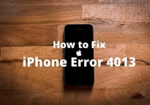 iPhone 오류 4013을 수정하는 방법