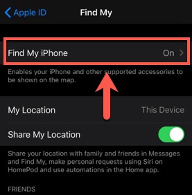 나의 iPhone 찾기를 끄는 방법