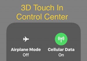 iOS 제어 센터에서 3D 터치로 숨겨진 단축 기능 활용하기