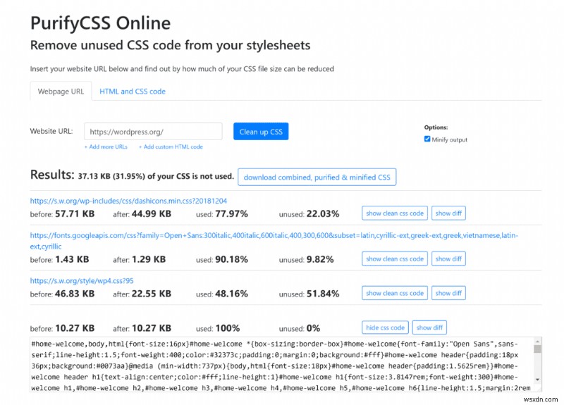 WordPress 사이트에서 사용하지 않는 CSS를 제거(또는 연기)하는 방법