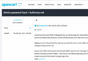 OpenCart 관리자 패널 손상 – 증상, 취약점 및 수정 사항