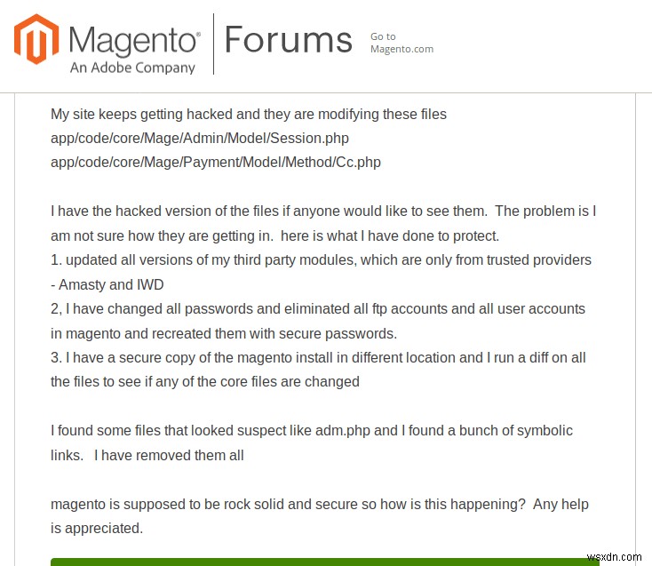 Magento 해킹됨:Magento 맬웨어 제거에 대한 전체 가이드