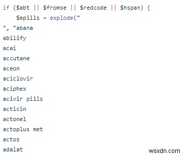 .Bt WordPress Malware는 방문자를 악성 제약 사이트로 리디렉션합니다 – 탐지 및 정리