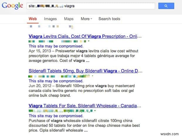 Résultats du 스팸 pharmaceutique dans WordPress et Drupal. 댓글 작성자 Google Viagra Hack?