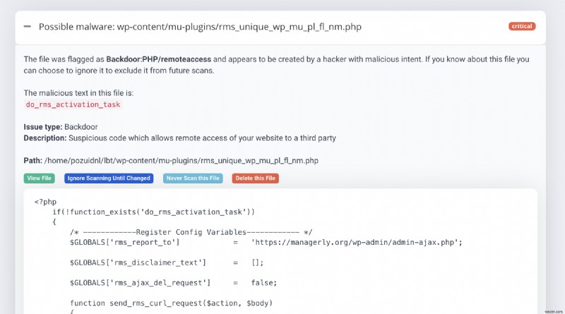 [Fix] WordPress rms-script 원격 액세스 멀웨어