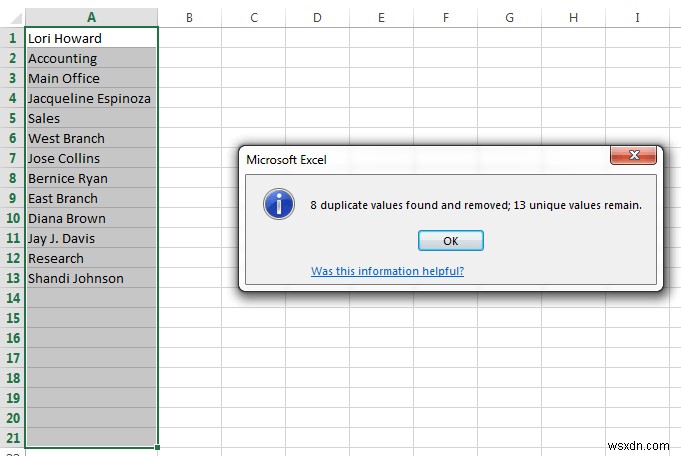 Excel에서 중복 행을 찾고 제거하는 방법