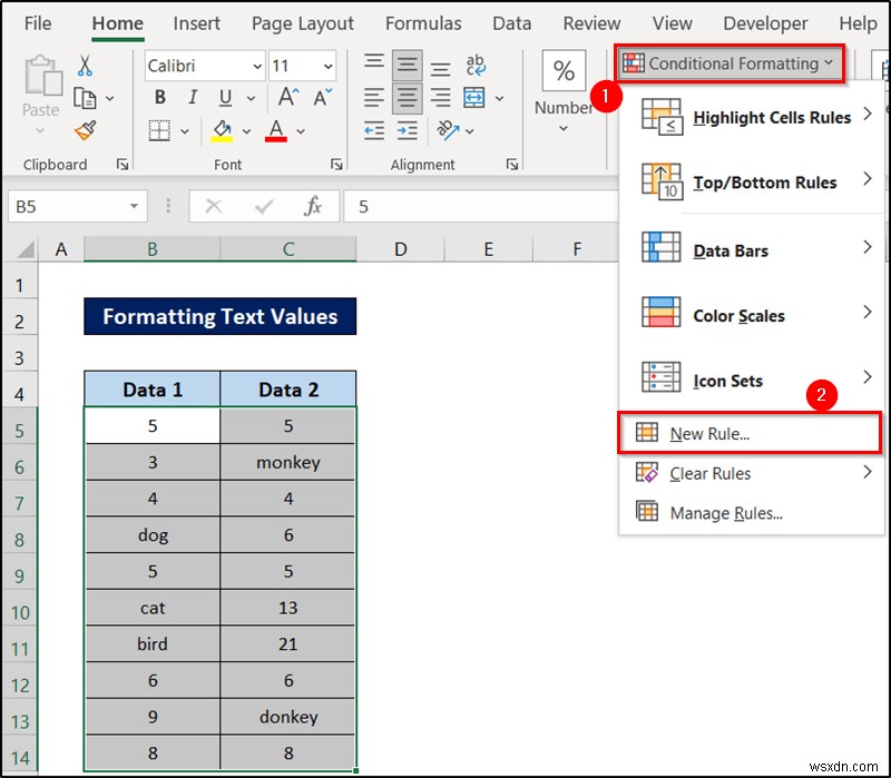Excel에서 수식을 사용한 조건부 서식