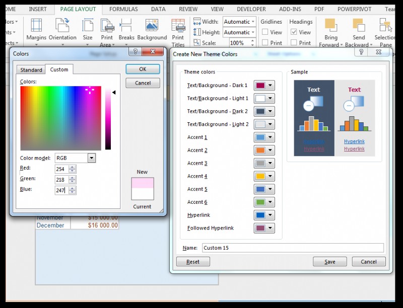 테마 색상, 글꼴 및 효과를 수정하고 사용자 지정 Excel 테마를 만드는 방법