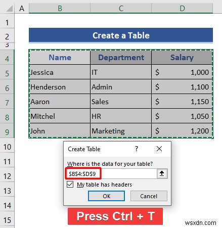 Excel 표에서 행과 열을 삽입하거나 삭제하는 방법