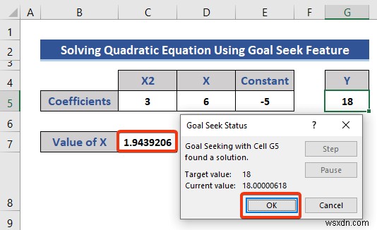 Excel에서 방정식 풀기(5가지 유용한 예)