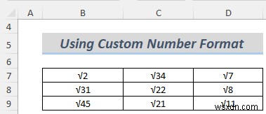 Excel에 제곱근 기호를 삽입하는 방법(8가지 쉬운 방법)