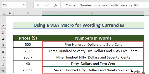 Excel에서 숫자를 단어로 변환하는 방법(4가지 적절한 방법)