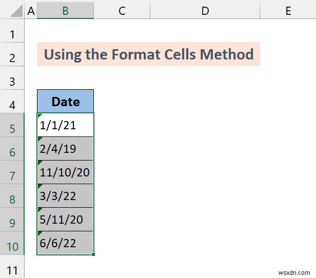 Excel에서 일반 형식을 날짜로 변환하는 방법(7가지 방법)