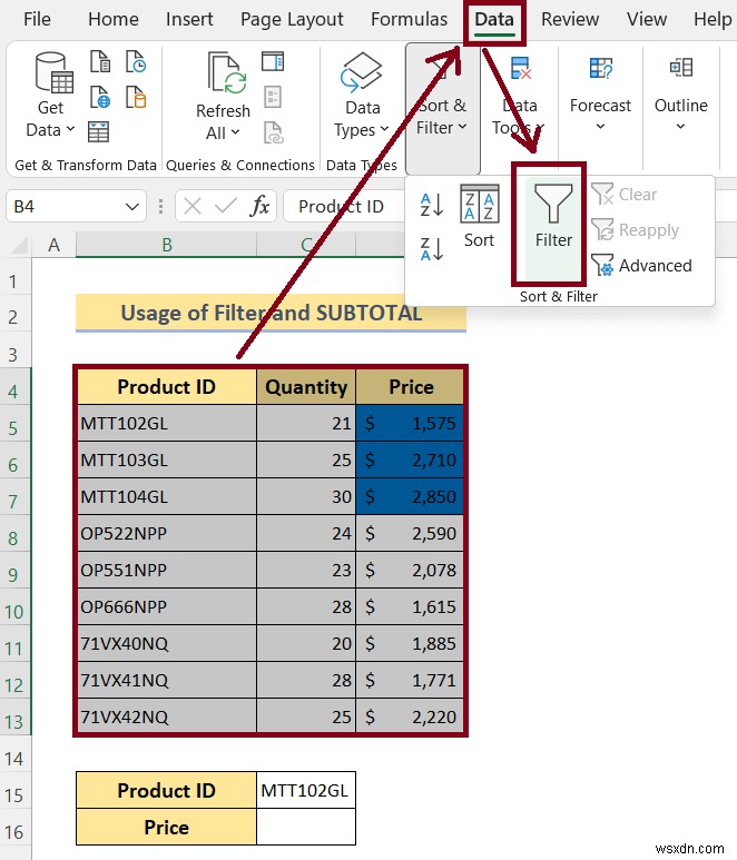 Excel에서 컬러 셀을 합산하는 방법(4가지 방법)