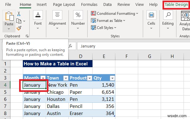 Excel에서 표를 만드는 방법(사용자 지정 포함)