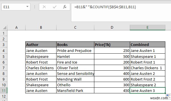 기준에 따라 Excel에서 행을 병합하는 방법(가장 쉬운 방법)