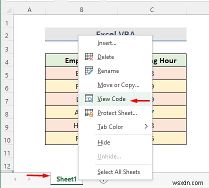 행에 따라 Excel 시트를 여러 시트로 분할