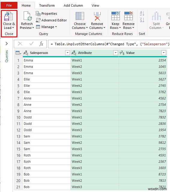 Excel에서 표를 목록으로 변환하는 방법(3가지 빠른 방법)