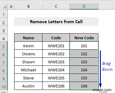 Excel의 셀에서 문자를 제거하는 방법(10가지 방법)