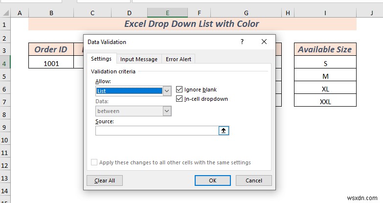 색상이 있는 Excel 드롭다운 목록을 만드는 방법(2가지 방법)