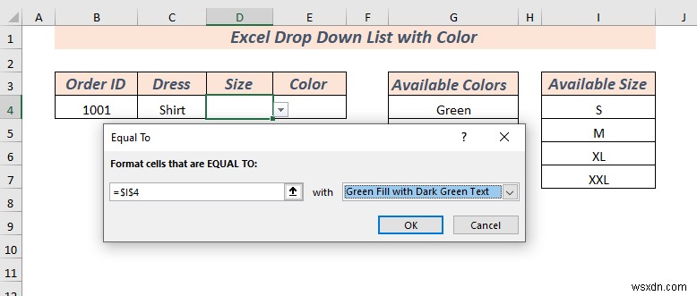 색상이 있는 Excel 드롭다운 목록을 만드는 방법(2가지 방법)