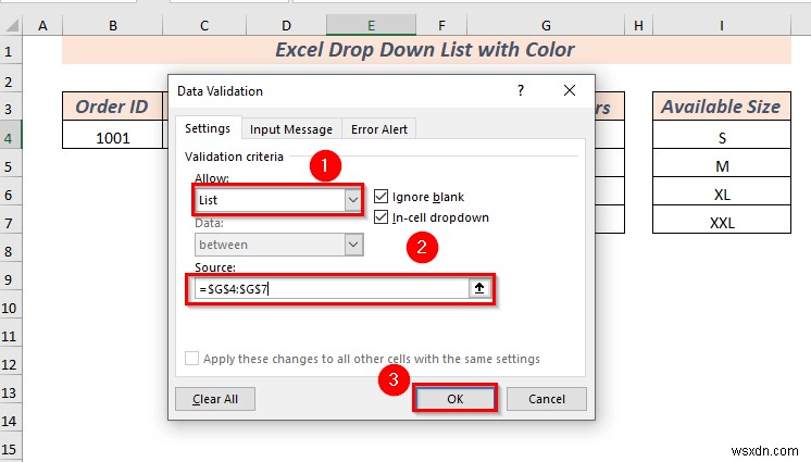 색상이 있는 Excel 드롭다운 목록을 만드는 방법(2가지 방법)