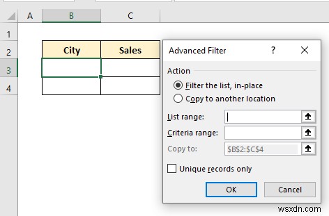 Excel의 기준 범위가 있는 고급 필터(18개 응용 프로그램)