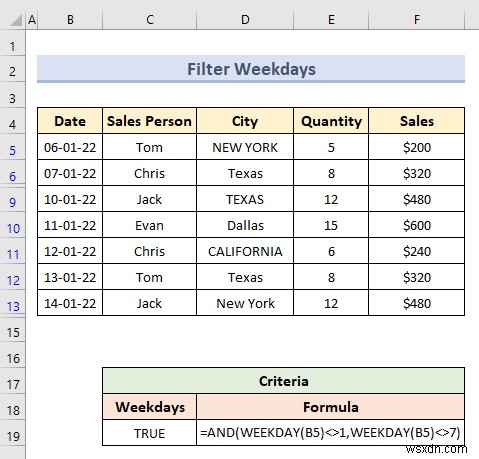 Excel의 기준 범위가 있는 고급 필터(18개 응용 프로그램)