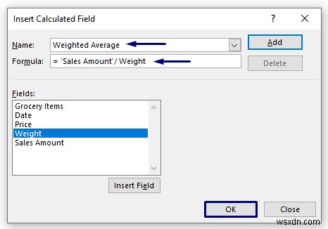 Excel 피벗 테이블에서 가중 평균을 계산하는 방법