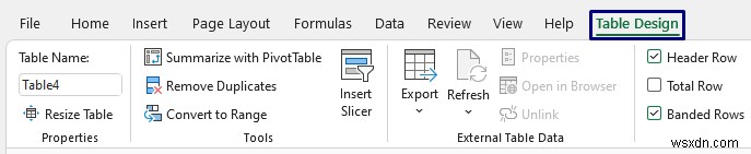 Excel에서 형식을 표로 제거하는 방법