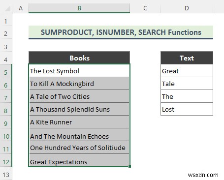Excel 목록의 텍스트가 포함된 셀 강조 표시(7가지 쉬운 방법)