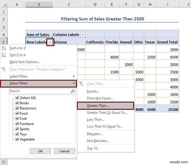 Excel 피벗 테이블을 필터링하는 방법(8가지 효과적인 방법)