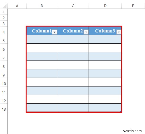 VBA와 함께 Excel 표를 사용하는 방법(9가지 가능한 방법)