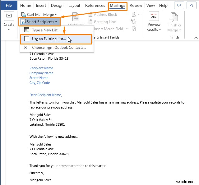 Excel에서 메일링 리스트 만들기(2가지 방법)