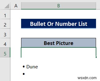 Excel에서 셀 안에 목록을 만드는 방법(3가지 빠른 방법)