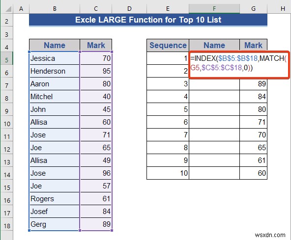 Excel에서 동적 상위 10개 목록을 만드는 방법(8가지 방법)