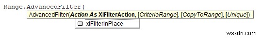 Excel VBA:범위 내에서 여러 기준이 있는 고급 필터(5가지 방법)