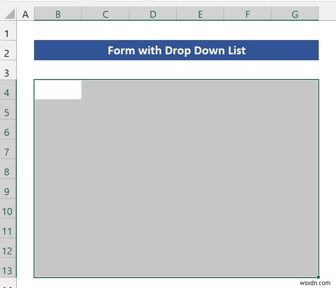 Excel에서 드롭다운 목록이 있는 양식을 만드는 방법