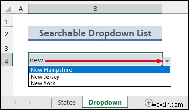 Excel에서 검색 가능한 드롭다운 목록 만들기(2가지 방법)