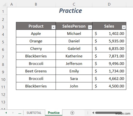 Excel에서 필터 드롭다운 목록을 복사하는 방법(5가지 방법)