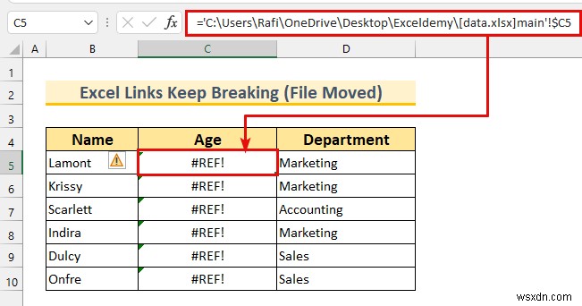 내 Excel 링크가 계속 깨지는 이유는 무엇입니까? (솔루션이 필요한 3가지 이유)