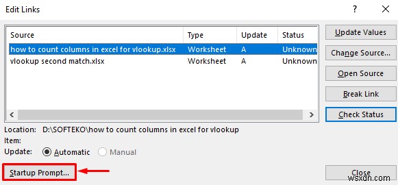[Fixed!]  이 통합 문서에는 다른 데이터 소스에 대한 링크가 포함되어 있습니다  Excel 오류