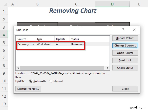 [Fix]:Excel 편집 링크 변경 소스가 작동하지 않음