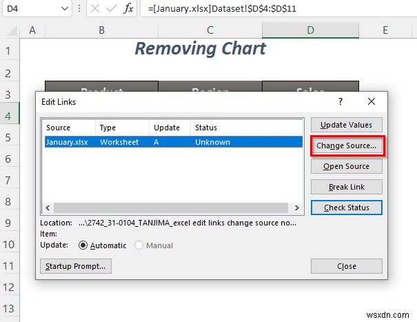 [Fix]:Excel 편집 링크 변경 소스가 작동하지 않음